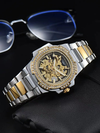 Men's luxury stainless steel watch