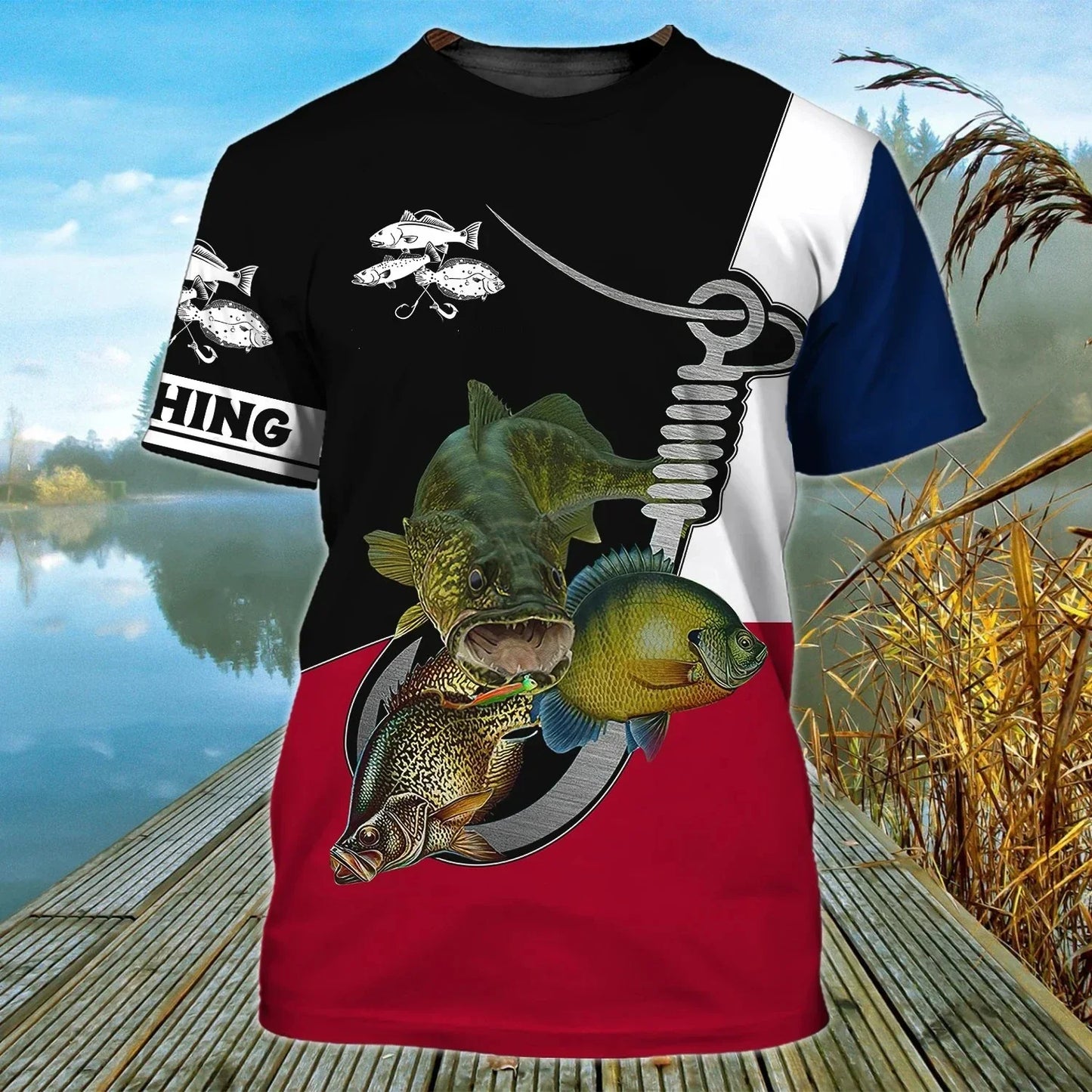 Fish Graphic Oversize Short Sleeve T-shirts - Empire P.E