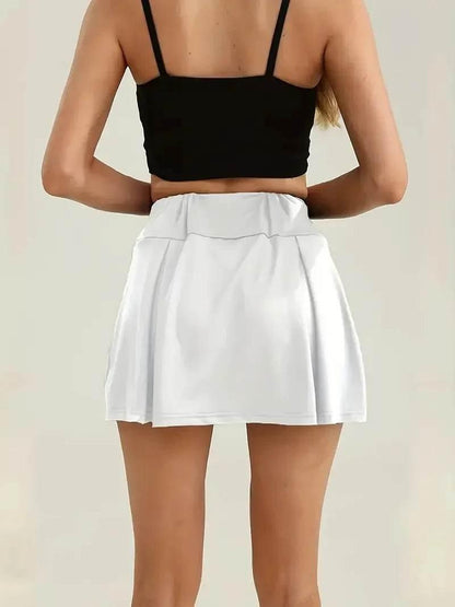 Plus Size High Waist Solid Simple Casual Mini Skirt Women's Clothing - Empire P.E