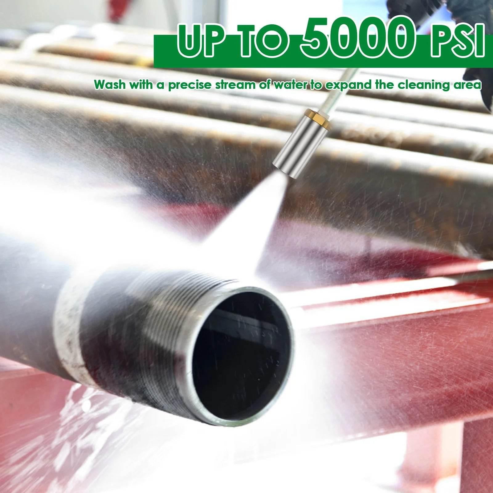 Pressure Washer Tips Turbo Nozzle With 1/4'' Quick Connect 360°Rotating Power Washer Nozzles 5000 PSI Spray Nozzle for Driveway - Empire P.E