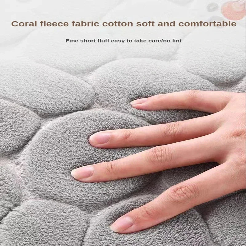 3D Non Slip Bathroom Mat Cobblestone Embossed - Empire P.E
