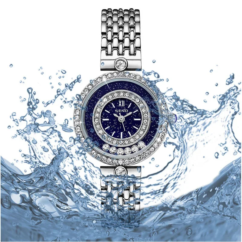Women's  Silver  Luxury Bracelet Wrist Watches