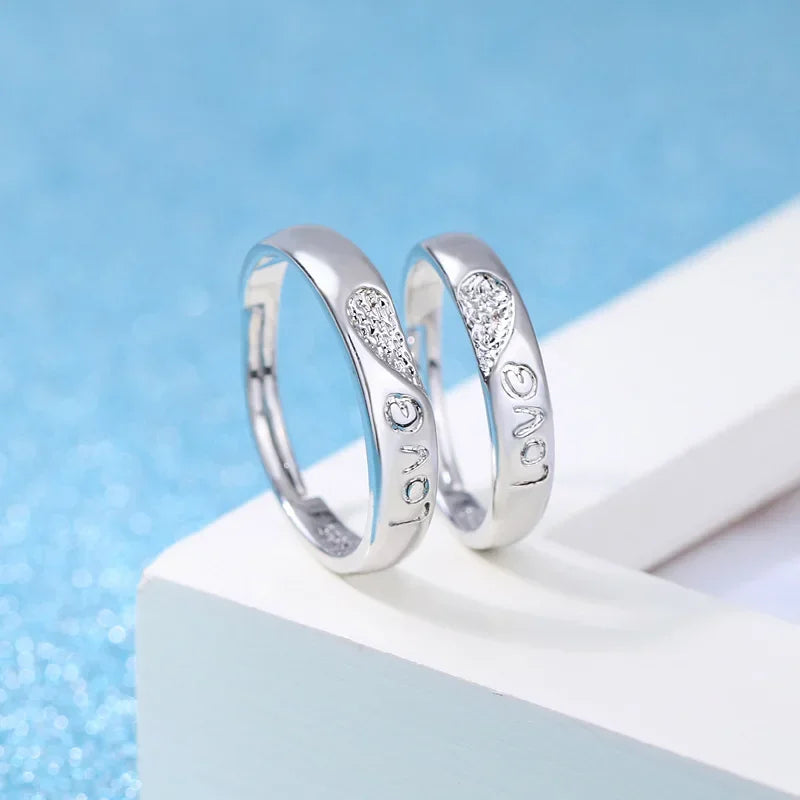 NEW 925 Sterling Silver Moissanite Diamond Couple Rings - Empire P.E