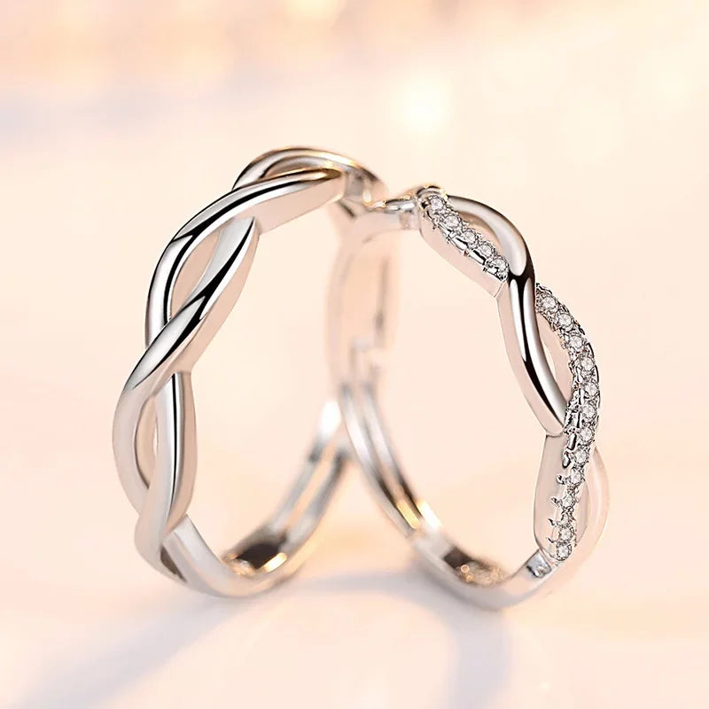 NEW 925 Sterling Silver Moissanite Diamond Couple Rings - Empire P.E