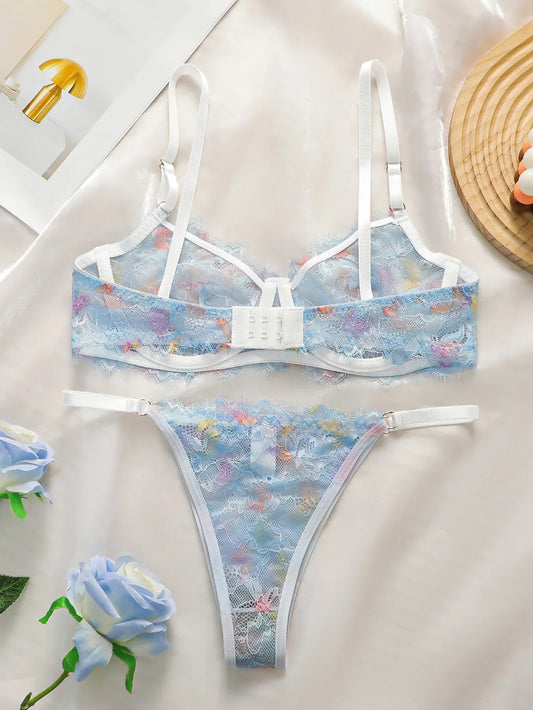 Women's lace sexy transparent lingerie set - Empire P.E