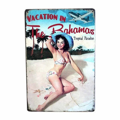 Europe Beauties Poster Metal Iron Sign Art
