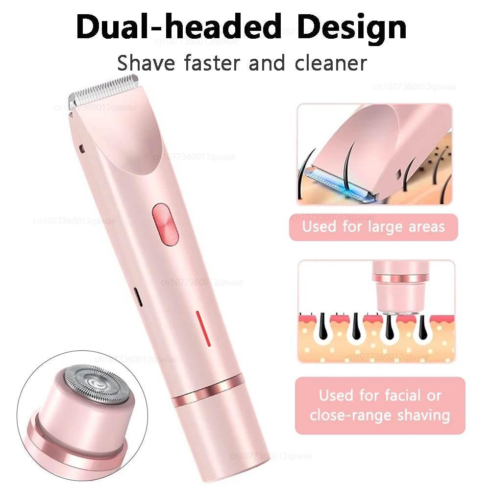 Electric Razor for Women Painless Women Mustache Electric Shaver for Leg Bikini Body Hair Trimmer Facial Epilator Hair Remover - Empire P.E