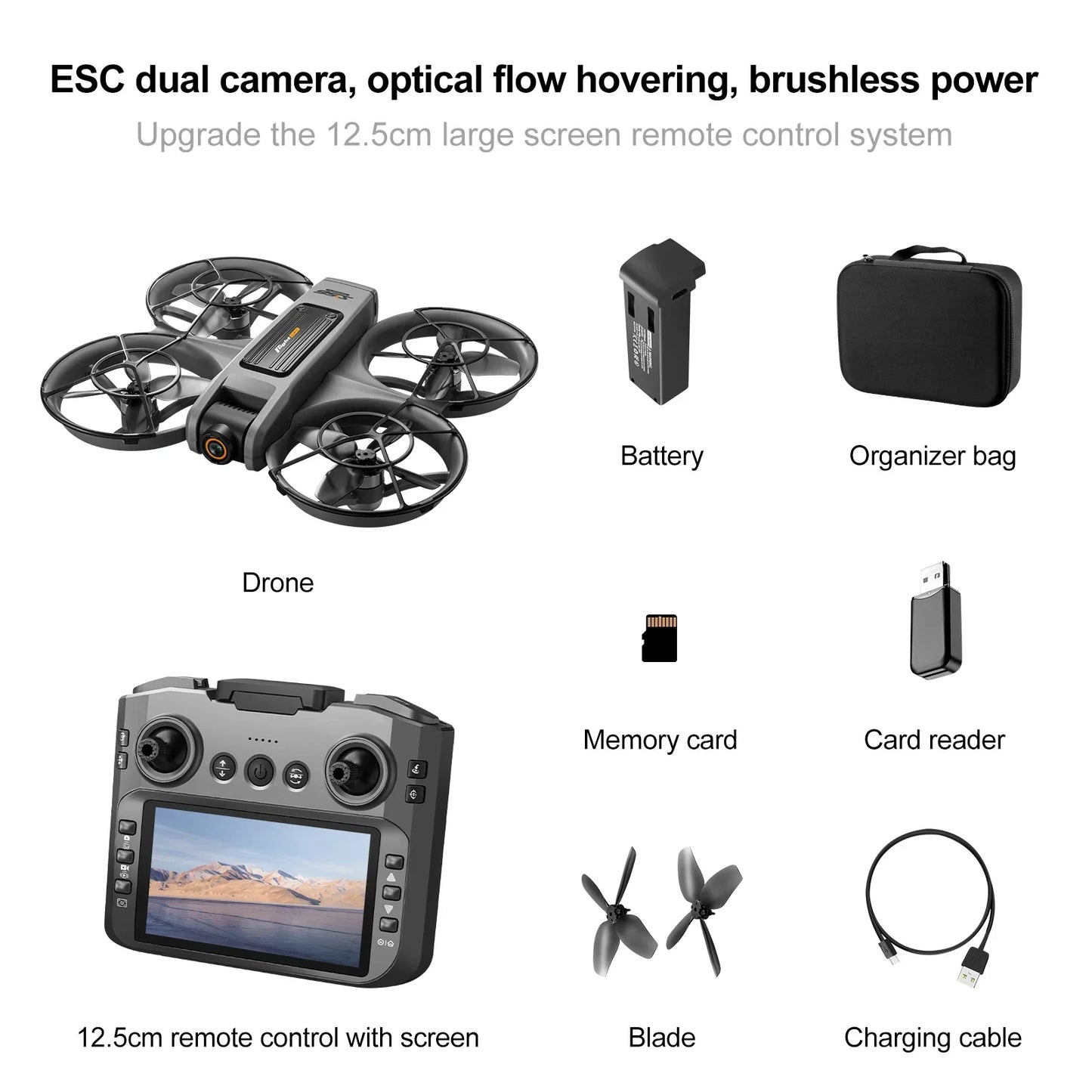 Drone with Camera 4K HD Video 180° Adjustable Lens - Empire P.E