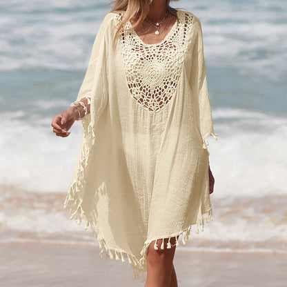 Women's Handmade Crochet Splicing Swimsuit Cover-Ups