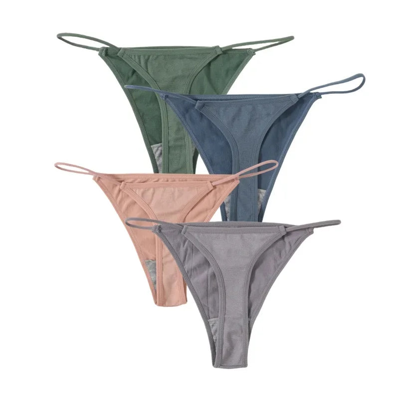 4Pcs/Set Women G-String Seamless Panties Underwear Sexy Lingerie - Empire P.E