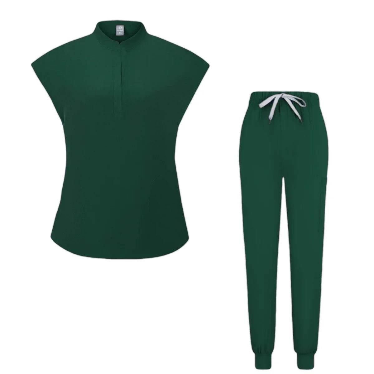 Summer Scrubs Set Medical Uniform Summer Scrubs Set Pet Clinic Nursing Workwear New Fashion Women Man Scrubs Joggers Sets - Empire P.E