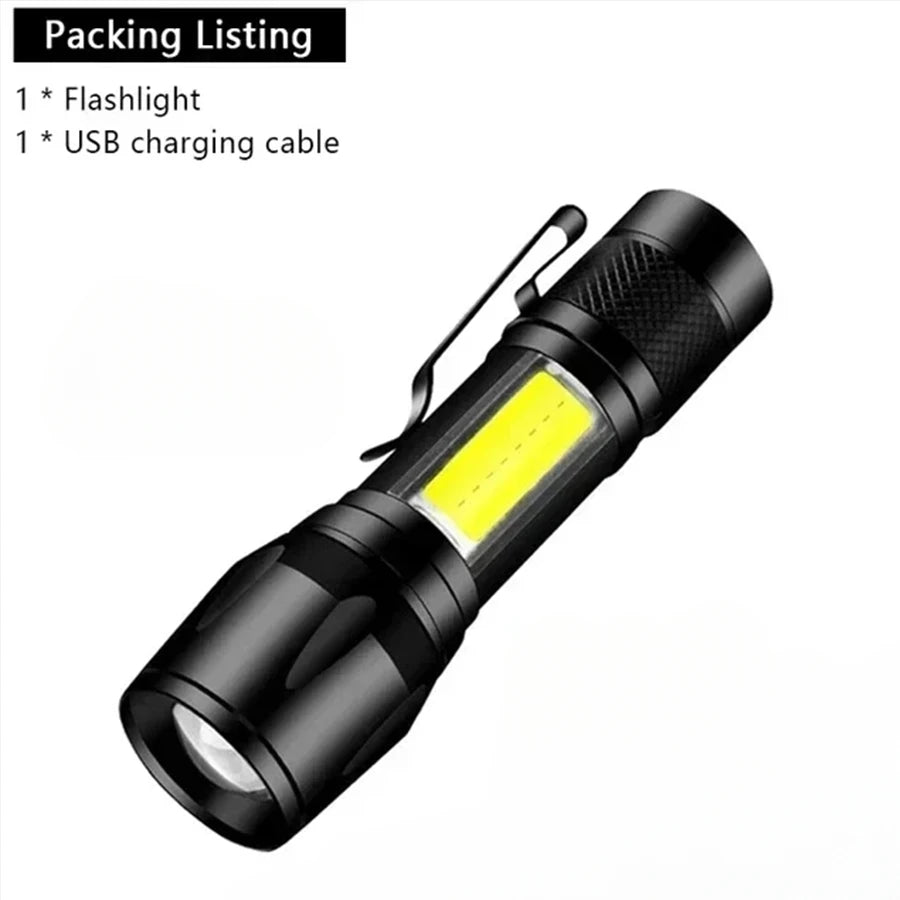 Super Bright Flashlight USB Rechargeable LED Long Range Tactical Torch