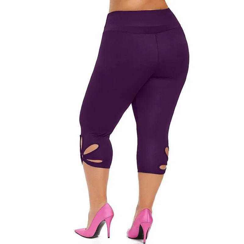 Women's Plus-Size Stretch Essential Legging Summer Elastic Waist Seamless Casual Leggings Short Pants Capri Leggins Mujer - Empire P.E