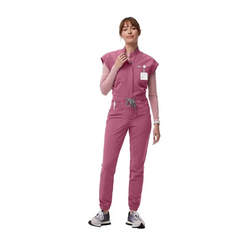 New Jumpsuits Medical Scrubs Uniform Short Sleeve