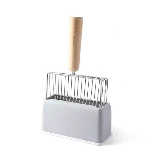 Cat Litter Shovel Set Candy Color Large Wooden Handle - Empire P.E