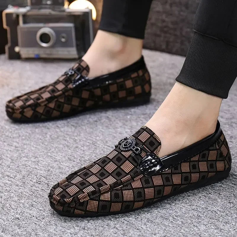 Leather Shoes for Men Round Toe Non Slip and Waterproof Loafers - Empire P.E
