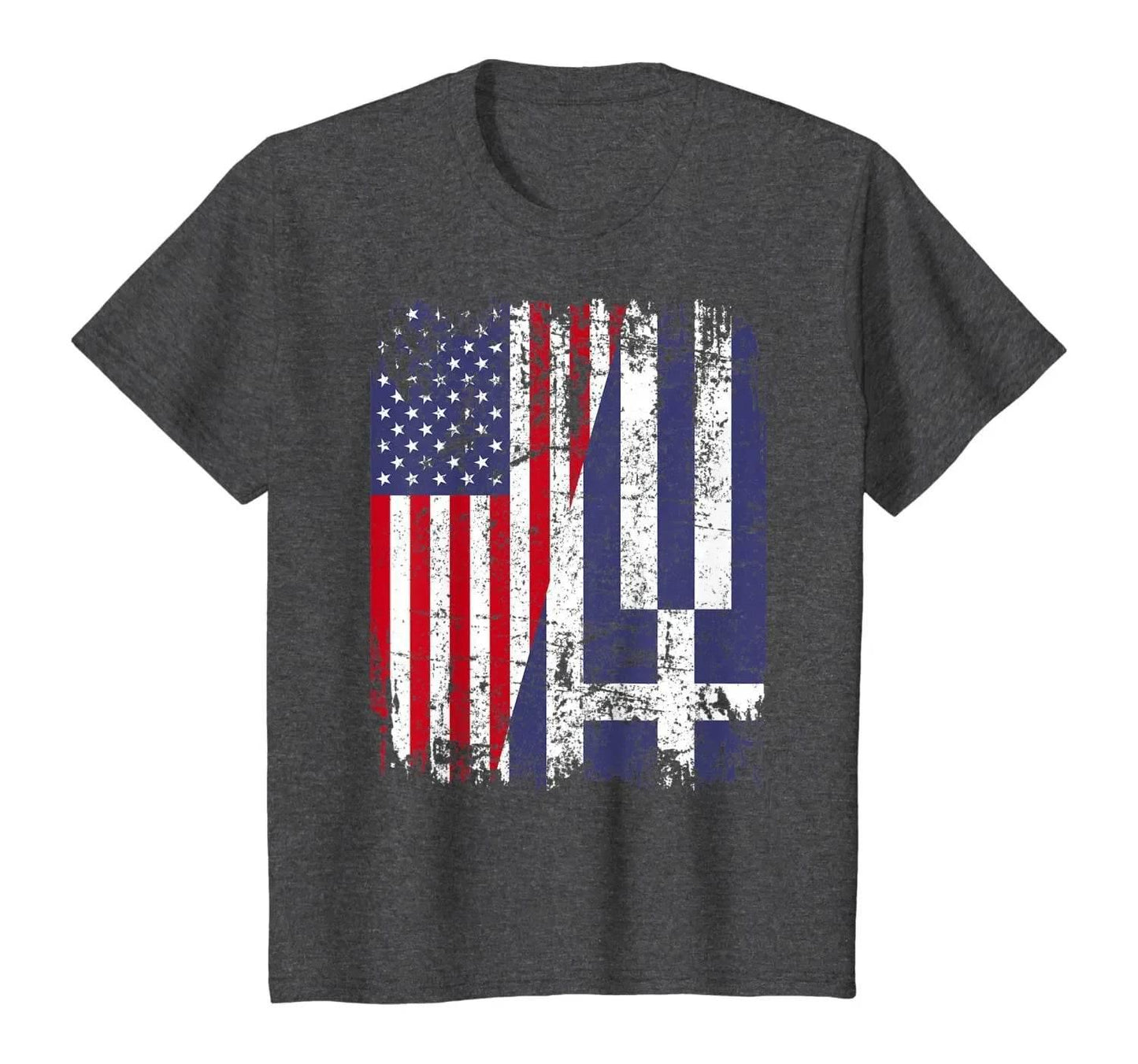 Half American Flag Half Greece Flag T Shirt 100% Cotton Short Sleeve O-Neck Casual T-shirts Loose Top New Size S-3XL - Empire P.E