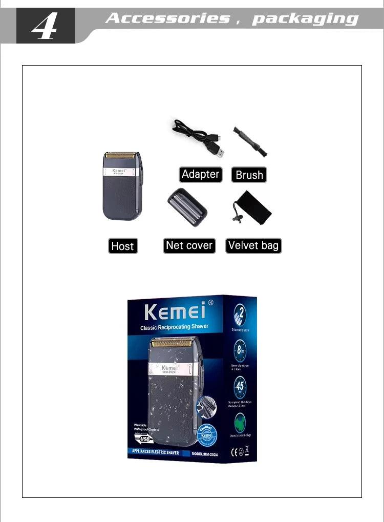 Kemei KM-2628 KM-678 KM-2024 Professional Electric Hair Clippers Rechargeable - Empire P.E