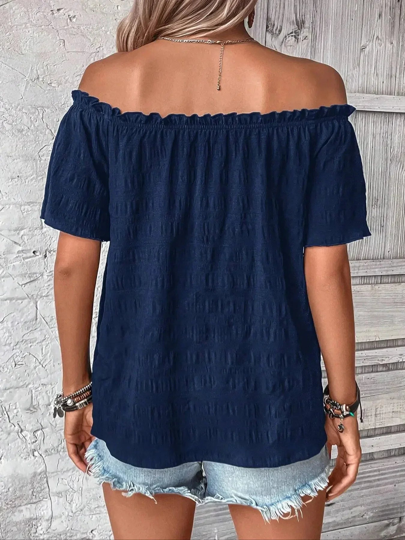 Women's Fashion Off The Shoulder Shirt - Empire P.E