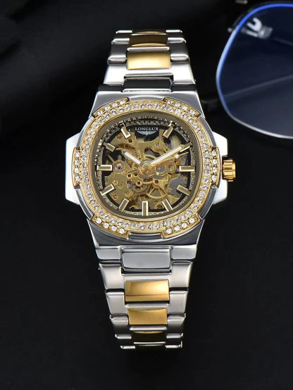 Men's luxury stainless steel watch