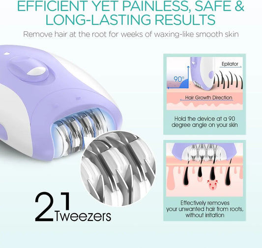 4in1 Women Epilator Electric Shaver Rechargeable - Empire P.E