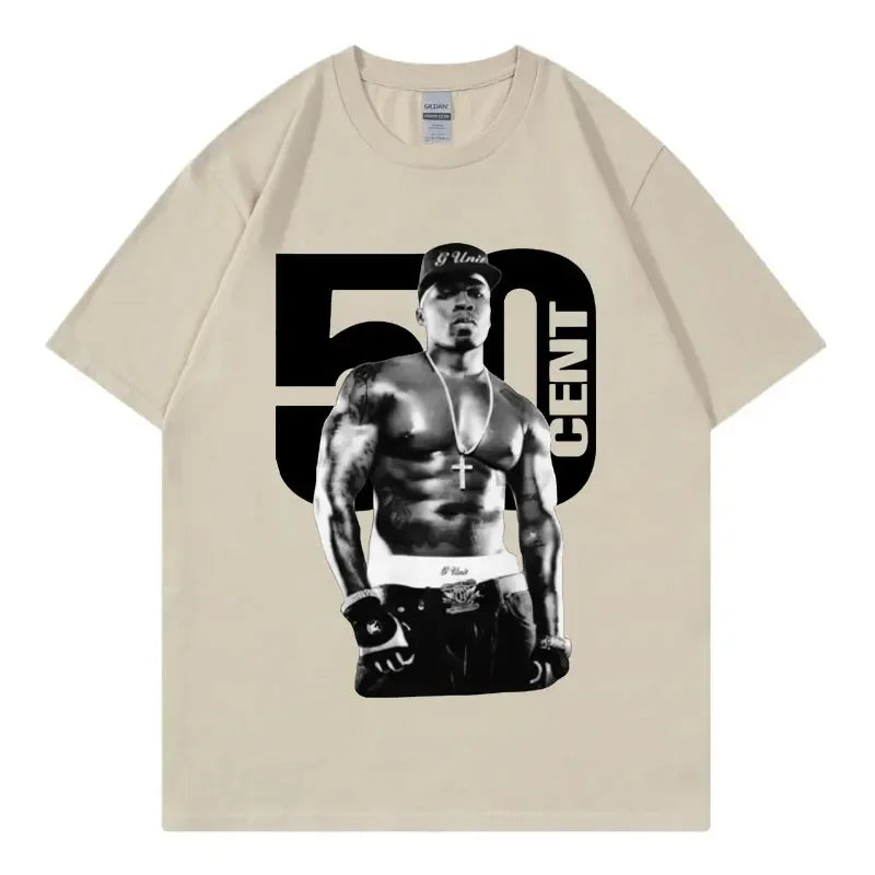 Rapper 50 Cent Graphic T Shirts Fashion Hip Hop Vintage - Empire P.E
