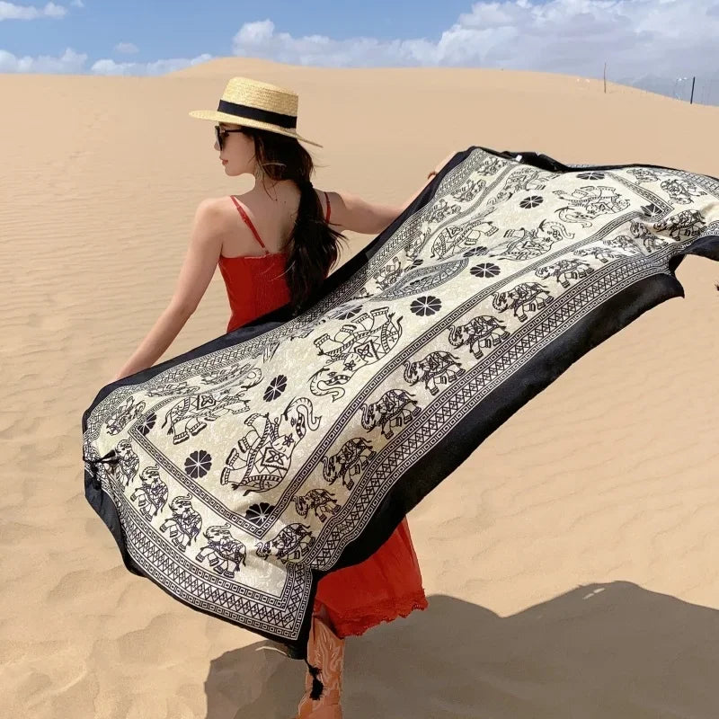 Women Bikini Large Sarong Wrap Scarf Brazilian Swimsuit Bathing Cover-ups