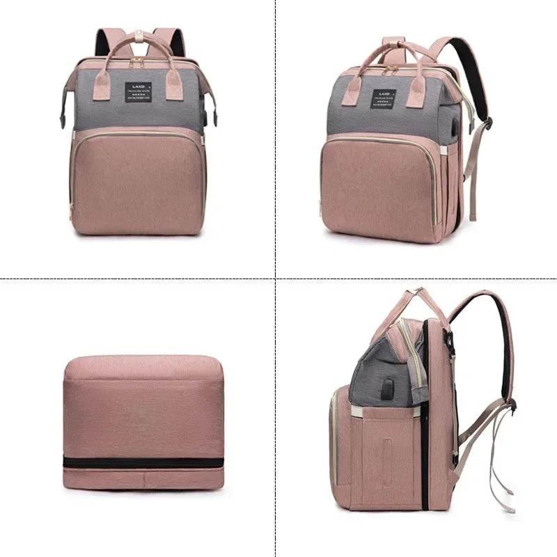 New Multifunctional Mother and Baby Bag Mom Bag Bottle Backpack Folding Sleeping Changing Bag Diaper Backpack - Empire P.E