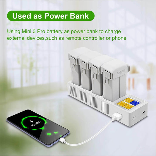 4in1 Battery Charging Hub for DJI Mini 4 PRO Drone Charger 4 Batteries Intelligent Flight Battery For DJI Mini 3 Pro/Mini 3 - Empire P.E