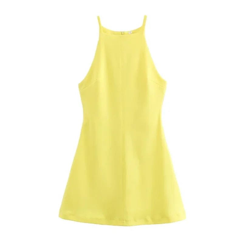 Interlock halter Dress 2024 TRAF's new sexy sleeveless - Empire P.E