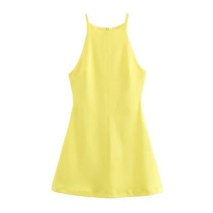 Interlock halter Dress 2024 TRAF's new sexy sleeveless - Empire P.E