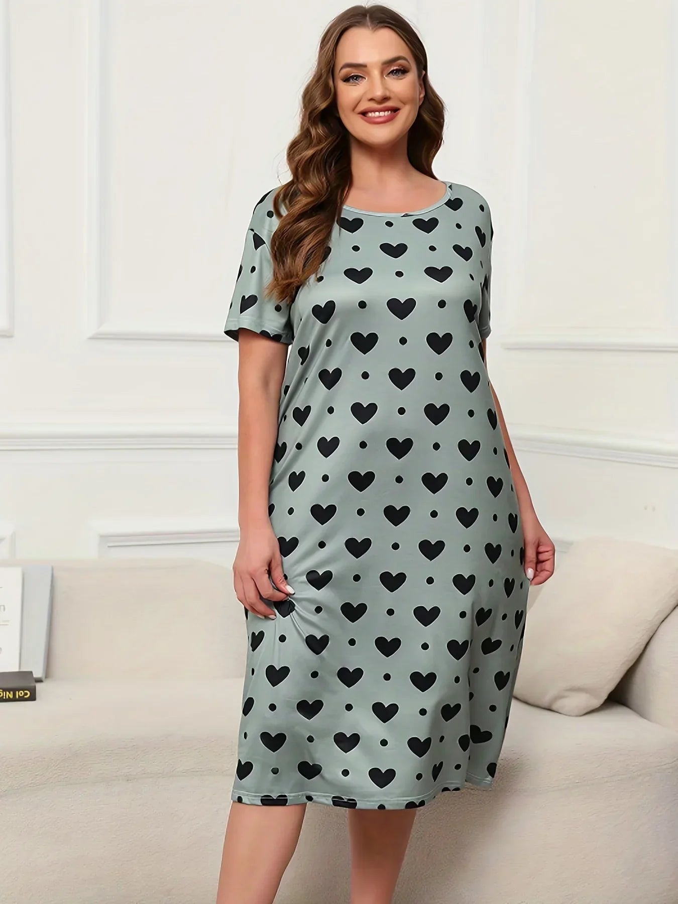 Plus Size Dresses Micro Stretchy Nightgowns - Empire P.E