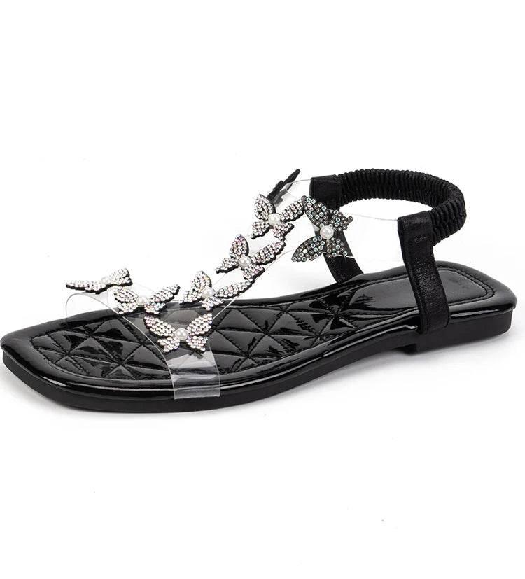 Women's Sandals Bohemia Style Sandals Summer 2025 New Flat Sandalias Mujer Beach PVC Sandals Summer Shoes Woman Elegant Footwear - Empire P.E