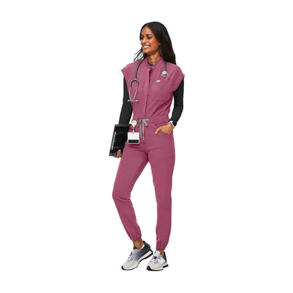 New Jumpsuits Medical Scrubs Uniform Short Sleeve