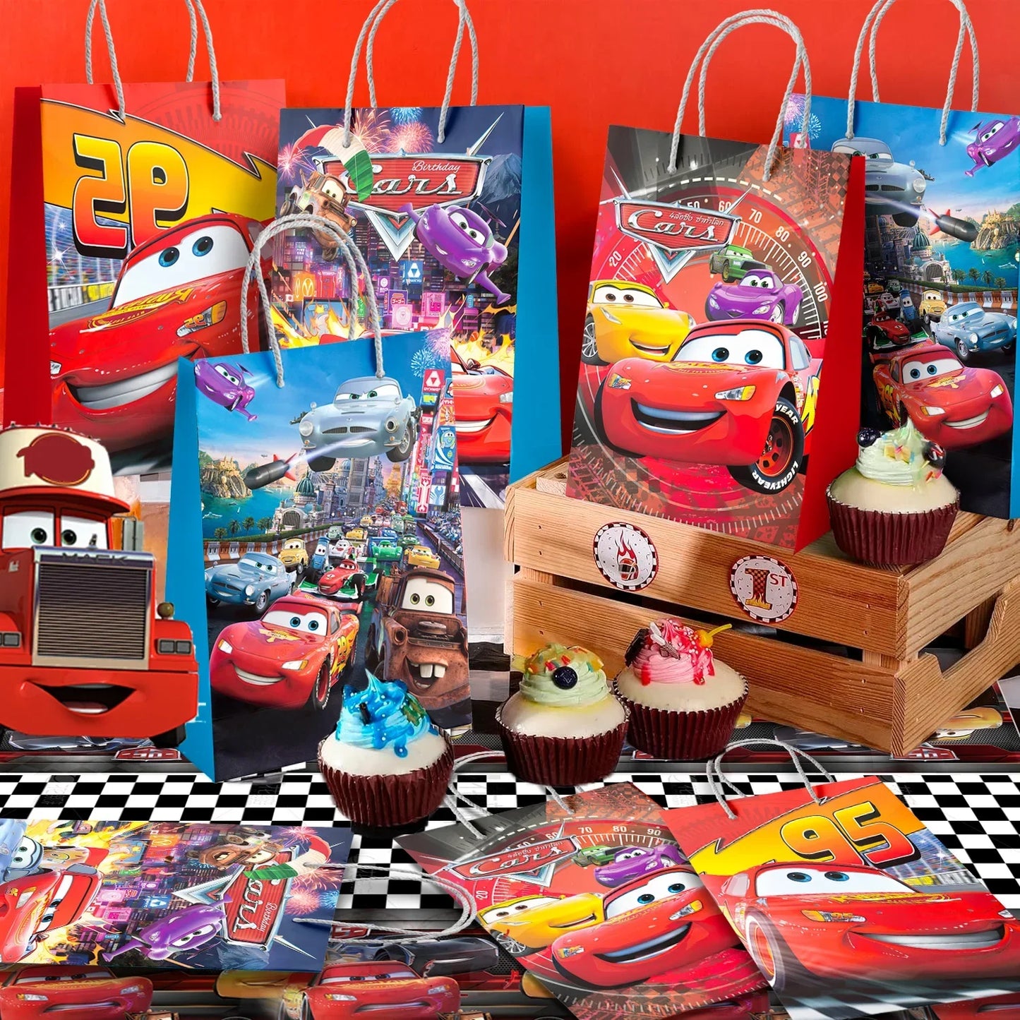 Cars Gift Bags,16pcs Cars Party Favor Bags - Empire P.E