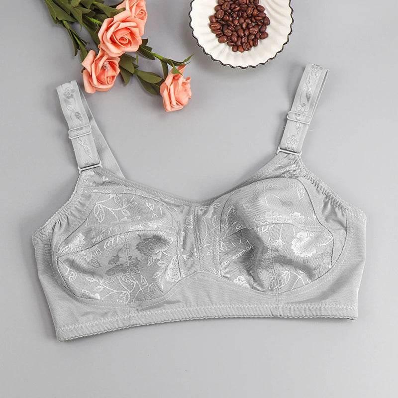 Black Big Women Bras Plus Size Lace Bra For Women Unlined Full Coverage - Empire P.E
