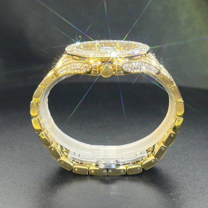 Men's Luxury Gold Hip Hop Diamond Quartz Watches