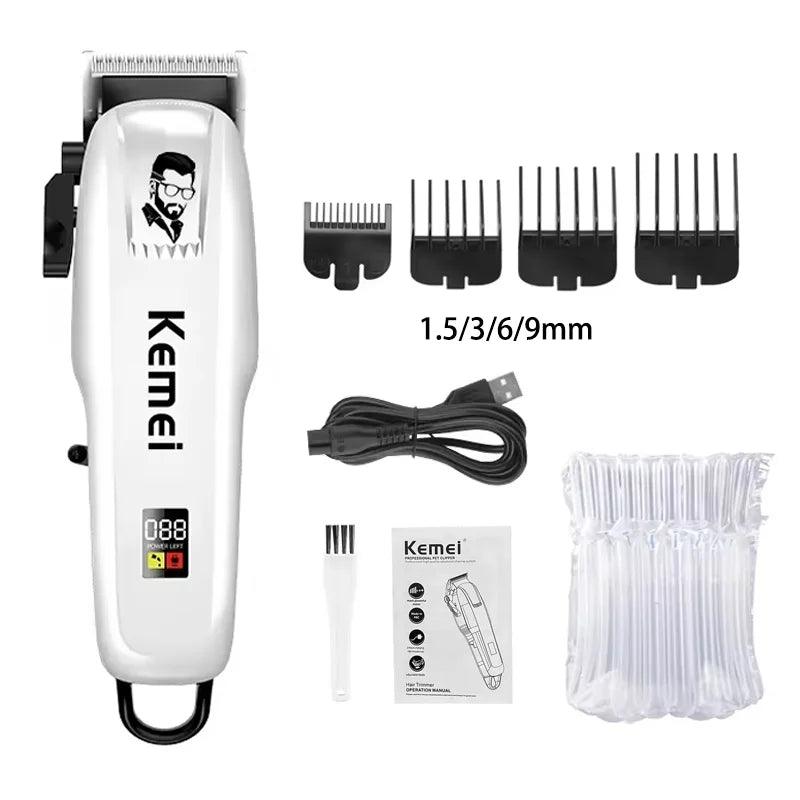 Kemei KM-PG809A KM-PG232 LCD USB Charging Hair Clipper Adjustable - Empire P.E
