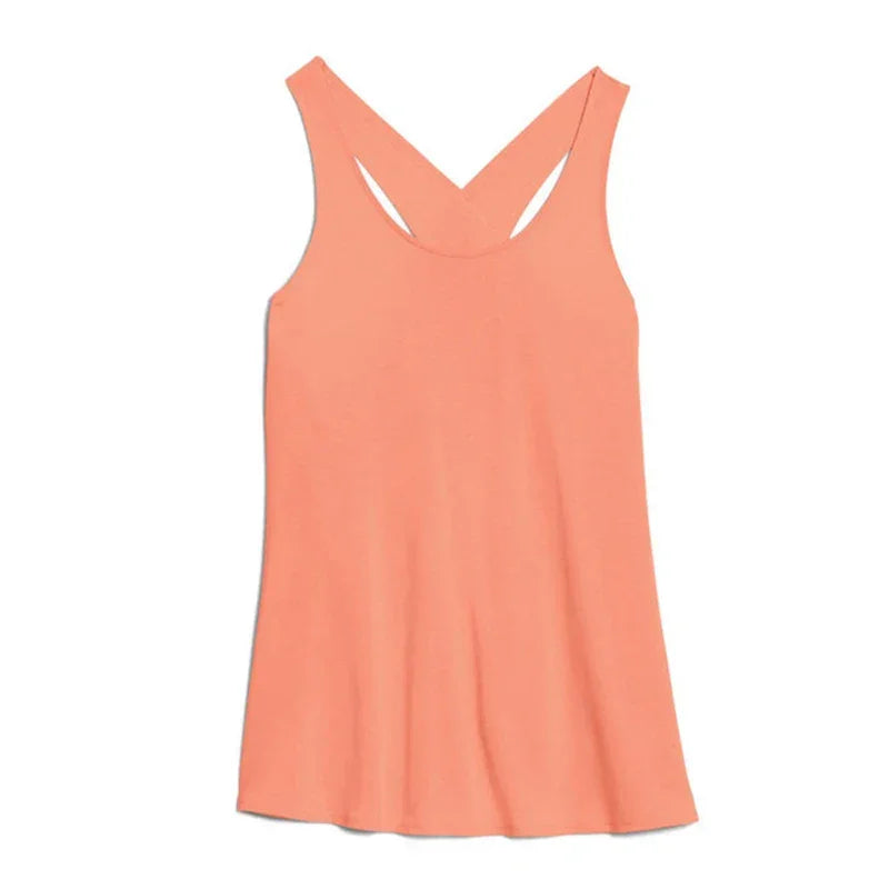 Women's Solid Wrap Back Sports Tank Tops - Empire P.E
