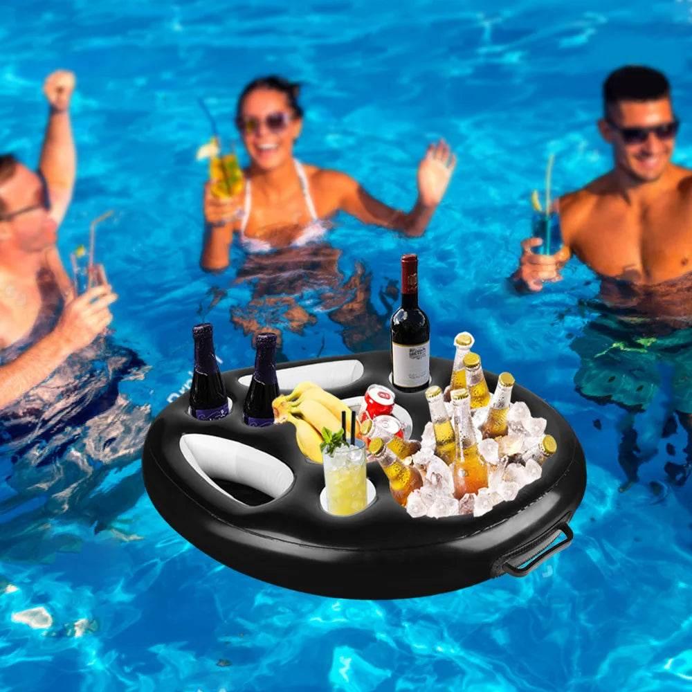 Summer Sea Bucket Cup Holder Inflatable Pool Beach Swimming Play Family Party Float Beer Drink Tray Cooler Table Toy Accessories - Empire P.E
