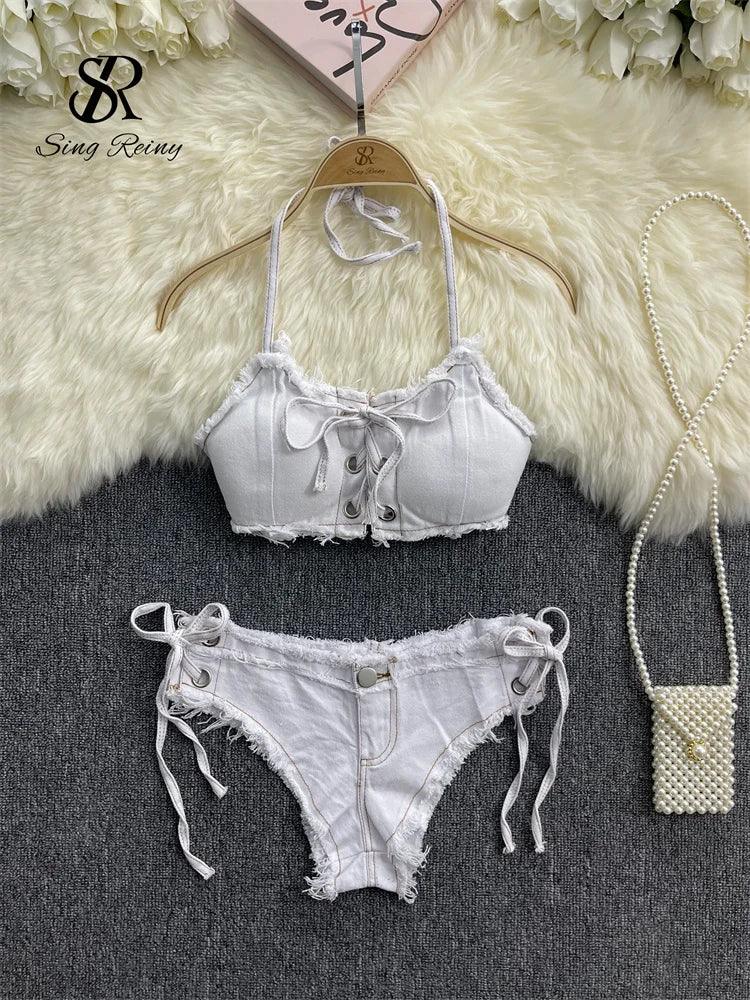 Women Bikini Denim Suits - Empire P.E