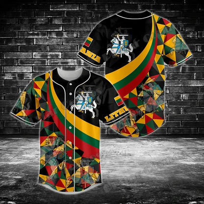 Argentina/Panama/Scotland Flag & Coat Of Arms 3D Printed Fashion Men's Baseball Shirt Street Unisex Adult Baseball Jersey KZ07 - Empire P.E