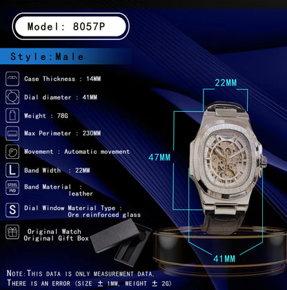Men's Automatic Mechanical Leather Watch