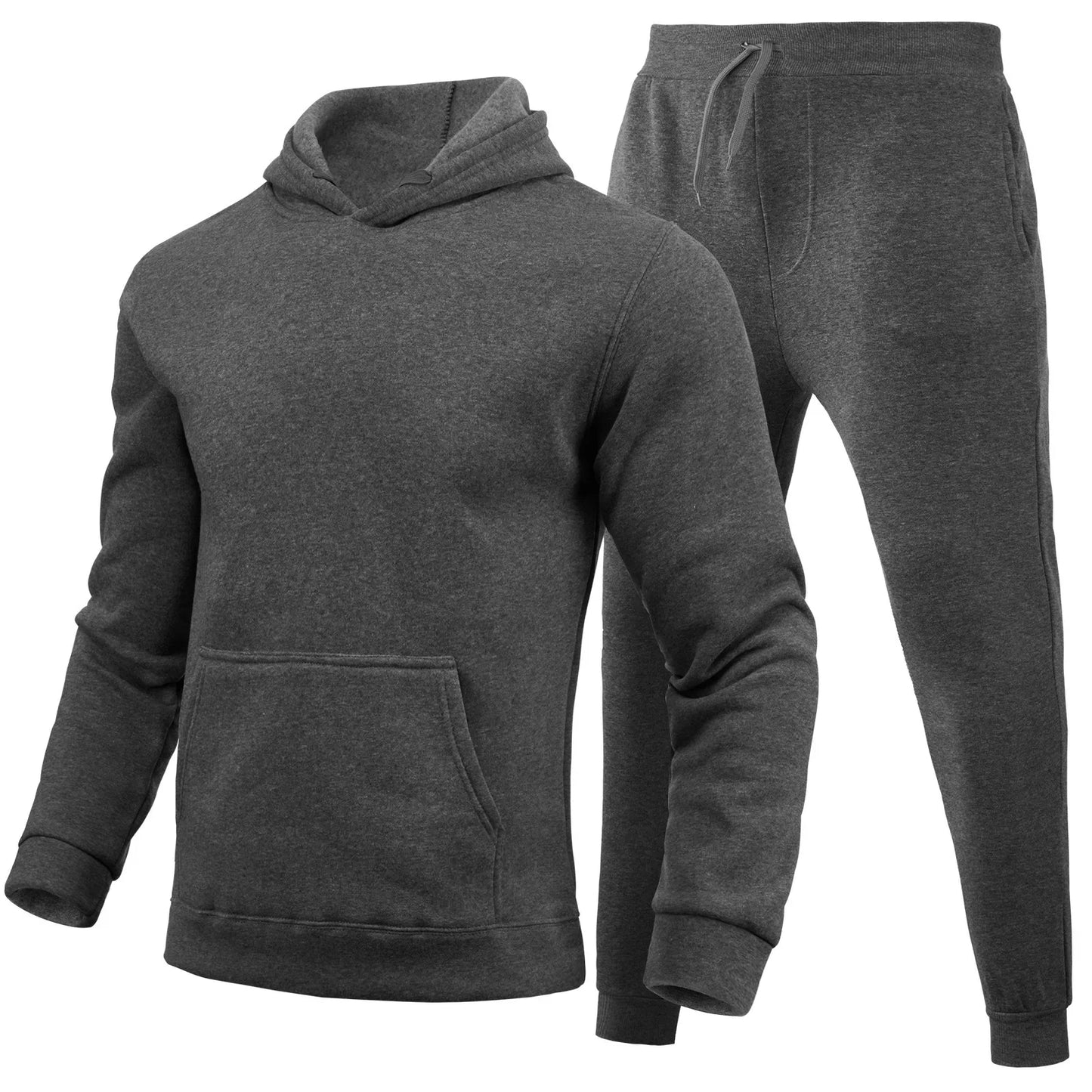Men's  Hooded Pullover + Sweatpants Sports Suit