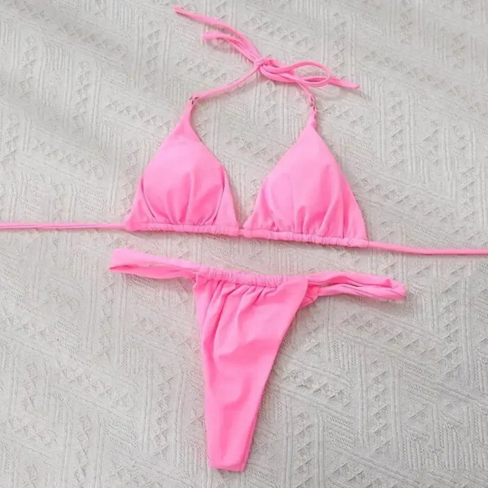 2 Pcs/Set Women Thong Bikini Set - Empire P.E