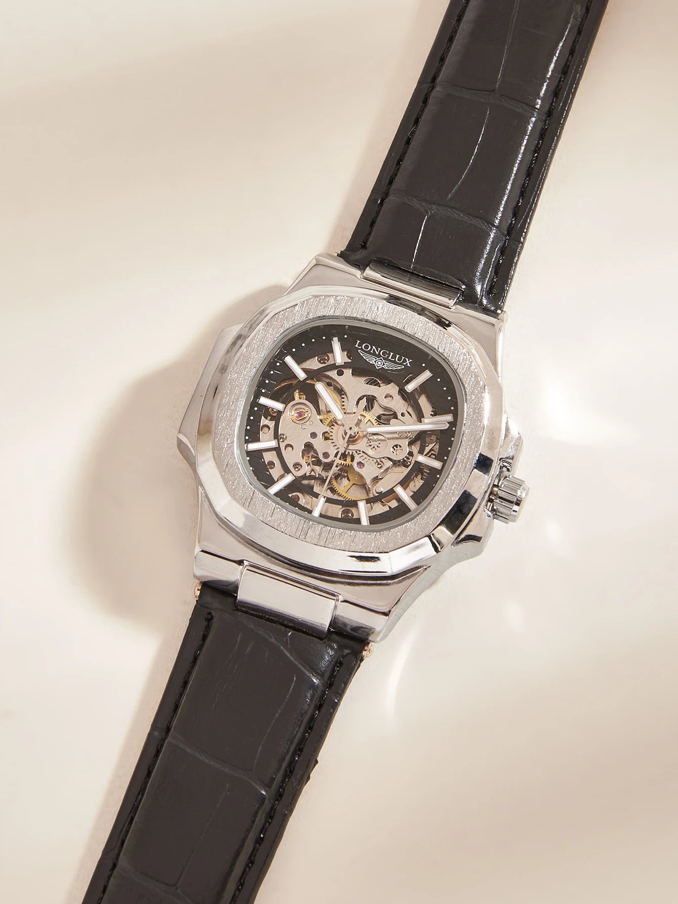 Men's Automatic Mechanical Leather Watch