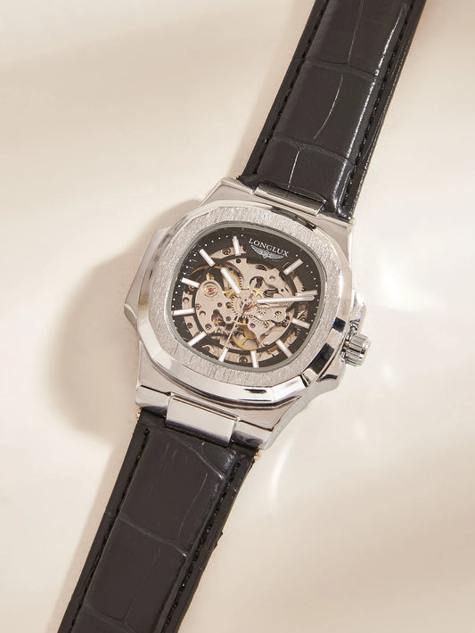 Men's Automatic Mechanical Leather Watch