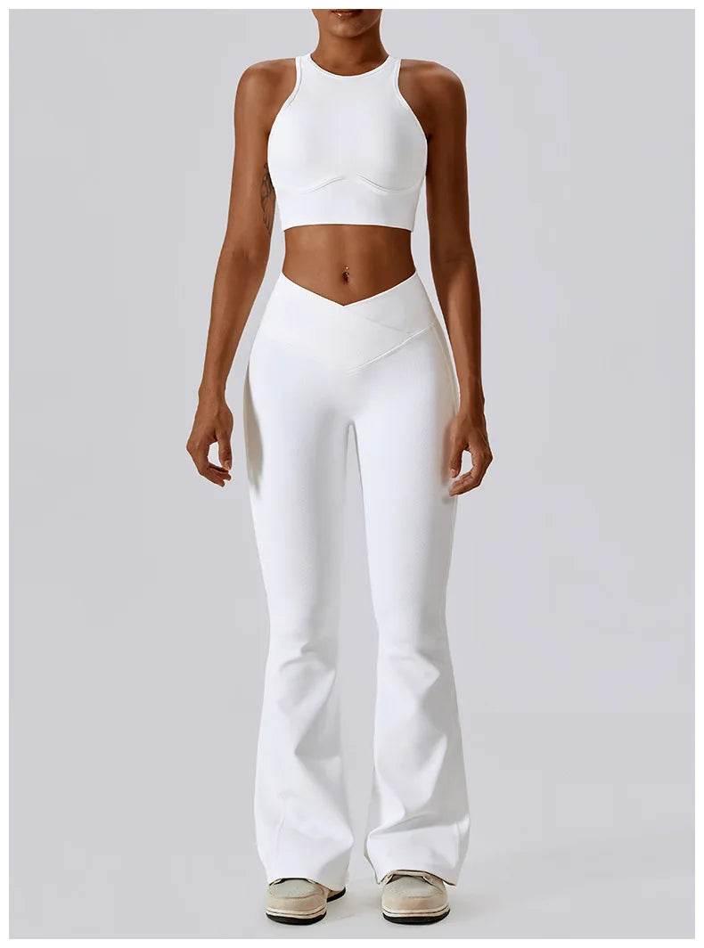 2PCS Seamless Yoga Set Gym Clothes Sportswear Yoga Suits For Women Fitness Rib Tracksuits Sports Bra Gym Leggings Sports Suits - Empire P.E