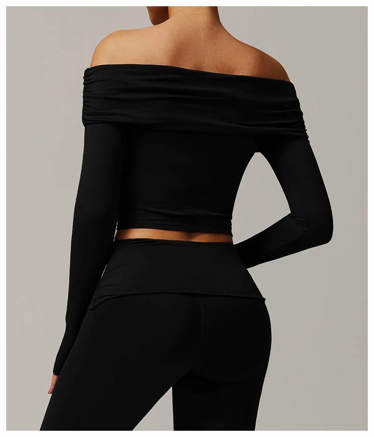 Sexy Yoga Long Sleeve Slim Fit Fitness Yoga Shirts Crop Top Women's Quick-drying Sport Tops Running Workout Women Gym Clothing - Empire P.E
