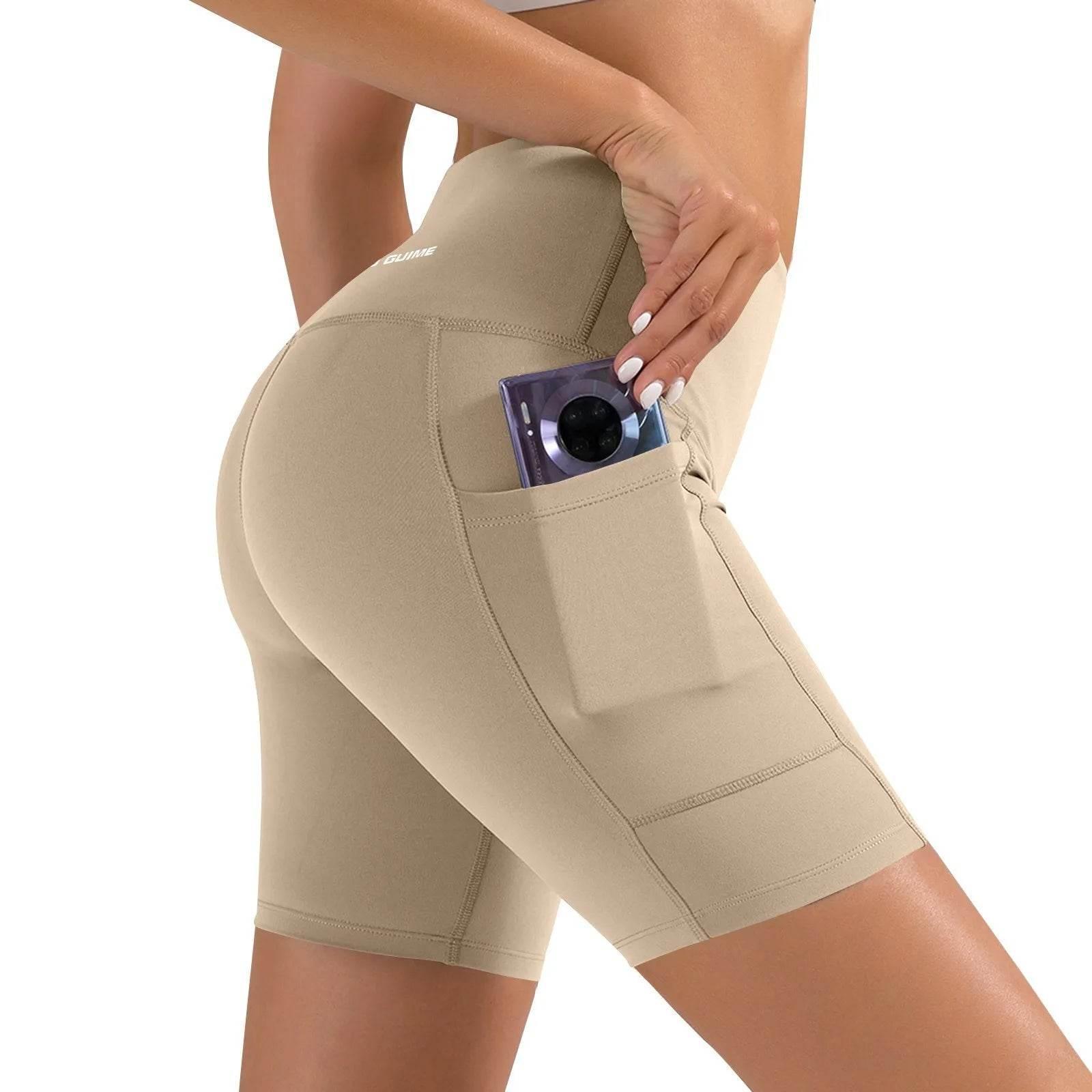 Women Sports Short Yoga Shorts High Waist Breathable Soft Fitness Tight Women Yoga Legging Shorts Cycling Athletic Gym Shorts - Empire P.E